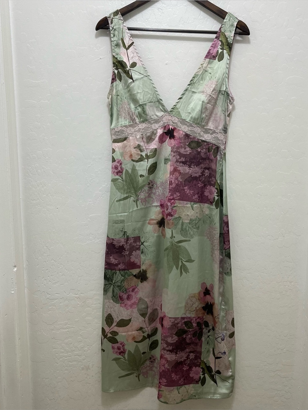 Motel Rocks Satin Lace Slip Dress Size S coquette, fairycore cottagecore